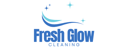 White and Blue Cleaning Services Logo